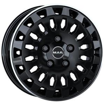 MAK Overland Gloss Black Mirror Ring 7x17 5x120 ET51 CB65,1 R14 1075 kg